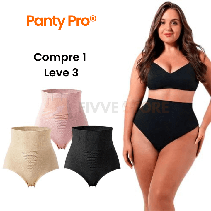 Panty Pro® - Calcinha Modeladora com Barbatanas que Não Enrolam [COMPRE 1 LEVE 3]